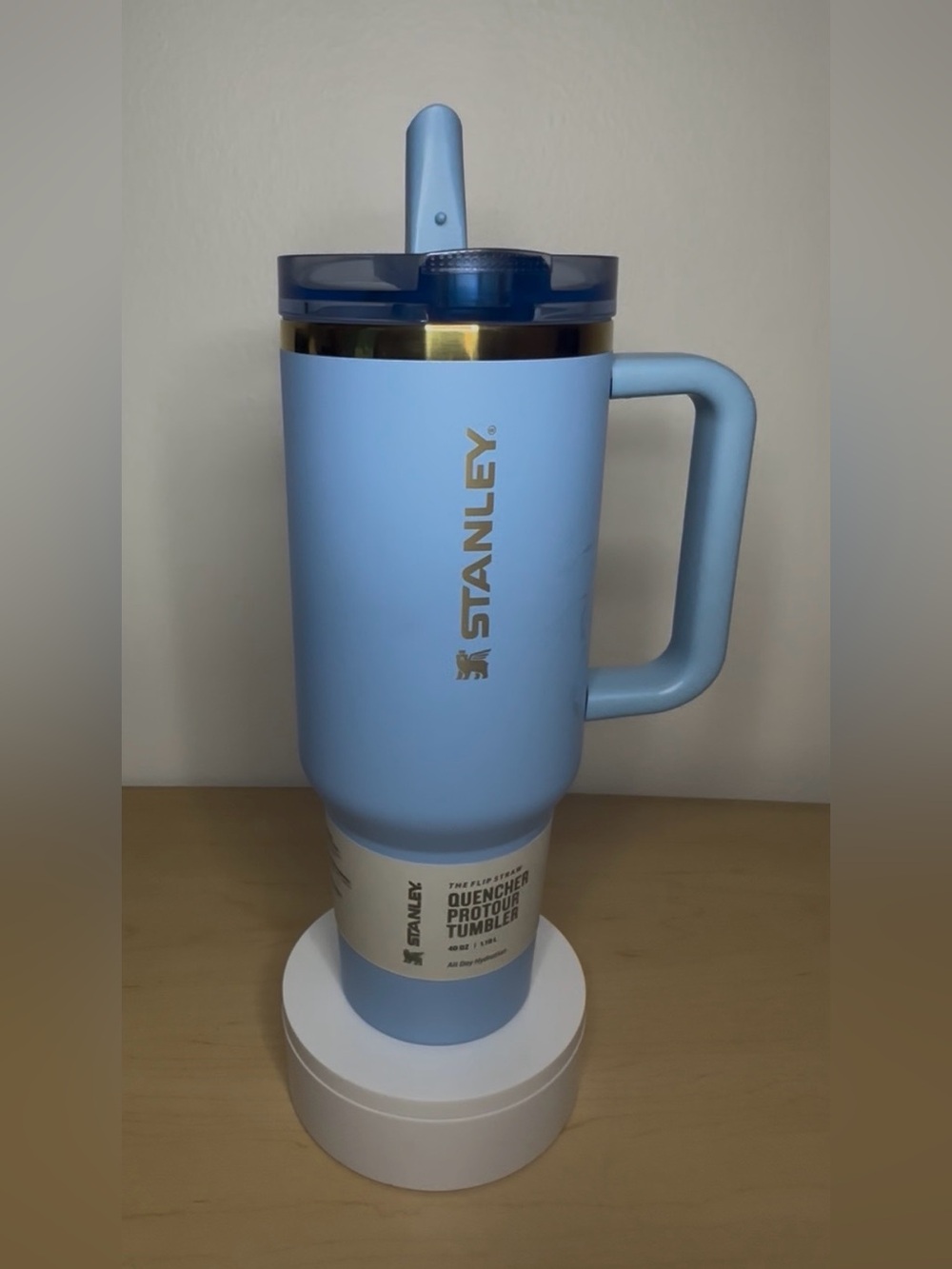 Authentic The flip straw Stanley 10 Messi Blue 40oz  Quencher Protour Tumbler